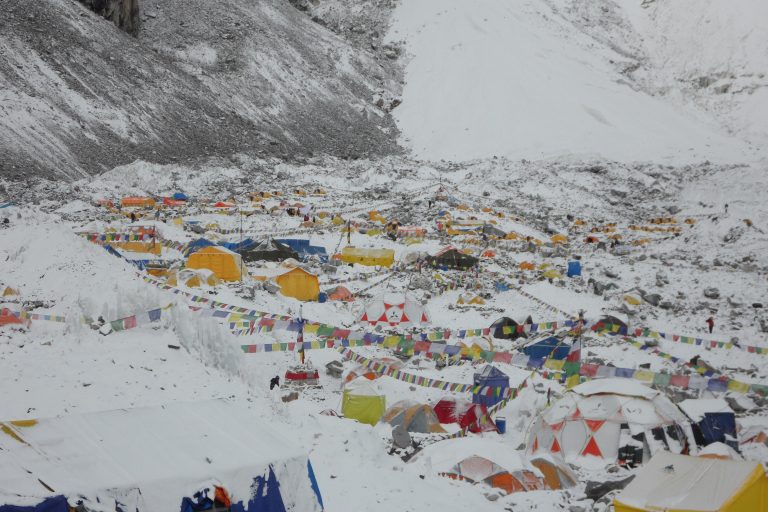 Everest-Lhotse base camp